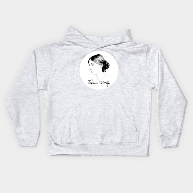 VIRGINIA WOOLF Kids Hoodie by humbleserf